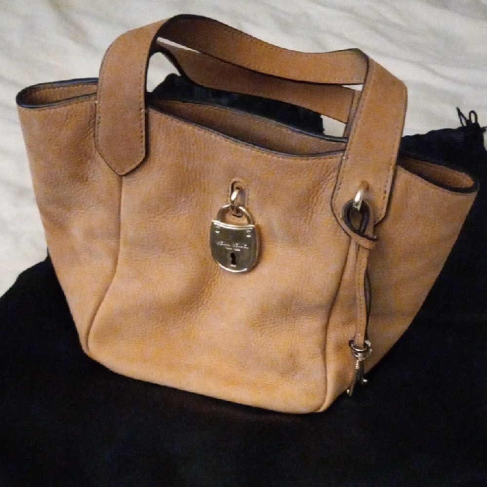 Henri Bendel Tan Suede Tote Bag